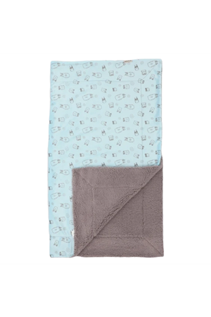 Bebitof Baykuş Desenli Battaniye 95072 Mavi