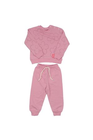 Kız Bebek Pembe Papatya Baskılı 2'li Takım