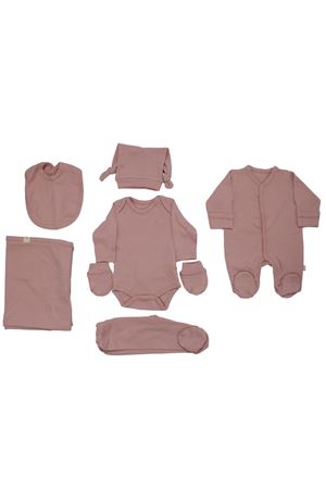 Pembe Tulumlu Battaniyeli 7 Parça Hastane Çıkış Seti