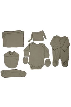 Yeşil Tulumlu Battaniyeli 7 Parça Hastane Çıkış Seti