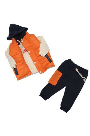 Erkek Bebek Turucunu Lacivert Şişme Yelekli Traveller Nakışlı 3'lü Takım