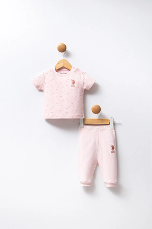 U.S Polo Bebek 2'Li Takım USB2456 Pudra