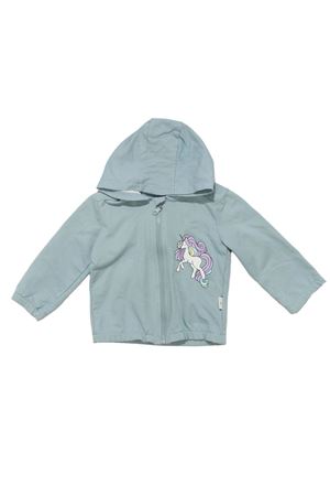 Kız Çocuk Petrol Yeşili Unicorn Baskılı Kapşonlu Hırka