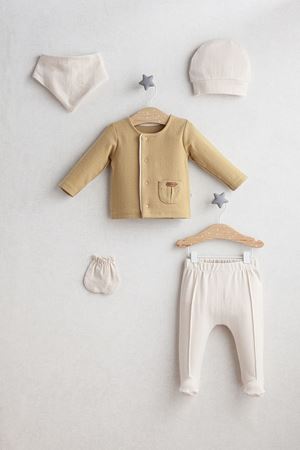 Tongs Baby Little Bear 5'Li Zıbın Set 5445 Hardal