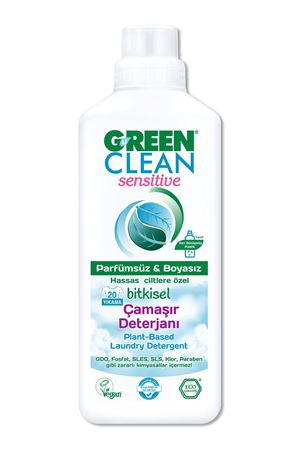 Green Clean Sensitive Parfümsüz Bitkisel Çamaşır Deterjanı 1000 ml