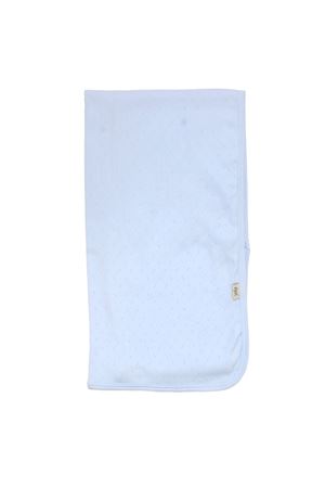 Erkek Bebek Mavi Kendinden Desenli Çift Kat Penye Battaniye 80x90