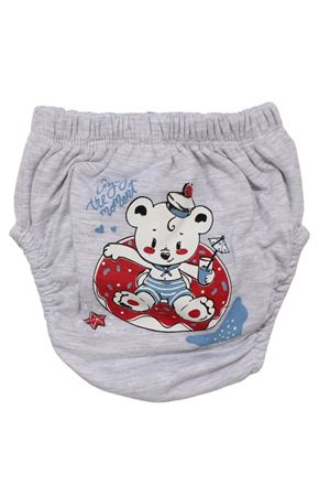 Unısex Gri Ayıcık Baskılı Alıştırma Külodu