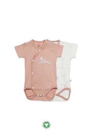 Bistyle Bloom Rose 2'li Yarım Kol Badi 17119 Ekru Gül Kurusu