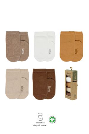 Bistyle 5'li Penye Soket Kutulu Basic Çorap 10131 Bej
