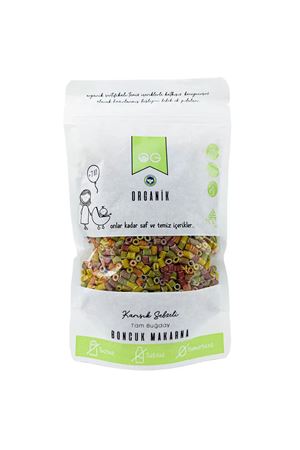 OG Natural Organik Karışık Sebzeli Tam Buğday Boncuk Makarna 200 Gr