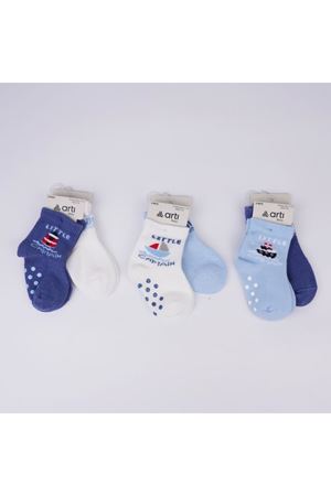 Katamino Filip 2'li Abs'li Erkek Bebek Soket Çorap K44143 Asorti