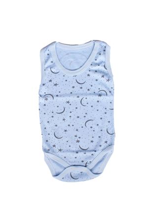 Erkek Bebek Mavi Ayyıldız Desenli Askılı Zıbın