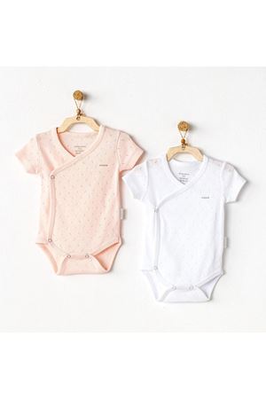 Andywawa AC25555 Jacquard Basic 2'Li Zıbın Body Pink White