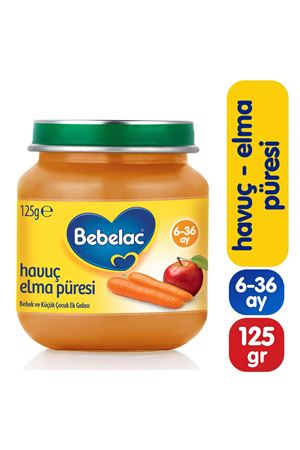Bebelac Havuç Elma Püreli Kavanoz Maması 125 Gr