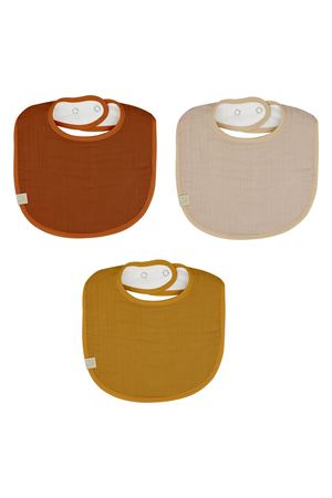 Bistyle Müslin Önlük 3'Lü BS60101 Kiremit Bej Hardal