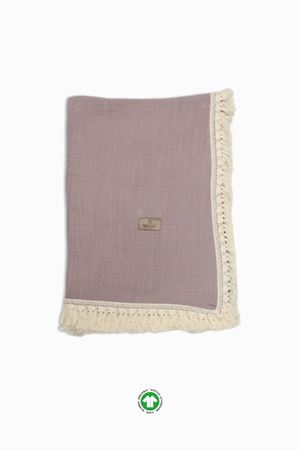 Bistyle Organik Müslin 80x90 Fistolu Battaniye 70112 Antrasit