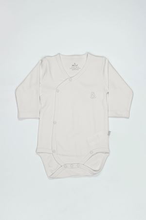 Bistyle Organik Natural Basic Style Kruvaze Uzun Kol Body BS17102 Ekru