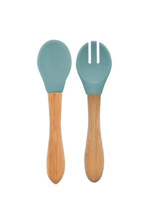 OiOi Mama Kaşığı ve Çatal Seti Aqua Green