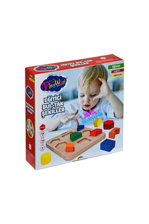 PlayWood Ahşap Eğitici Bul Tak Şekiller-389