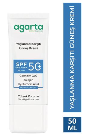 Agarta Doğal Güneş Kremi Yaşlanma Karşıtı 50 SPF 50 ml