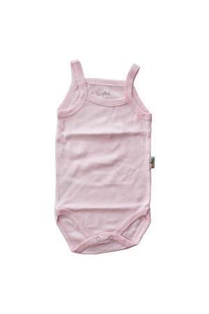 Unisex Pembe İp Askılı Çıtçıtlı Badi Zıbın