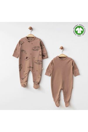 Eslenza Baby Organik 2'li Tulum 0049 Kahve