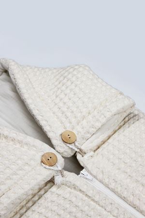 Bistyle Fermuarlı Natural Life Pike Battaniye Girl 70113 Ekru