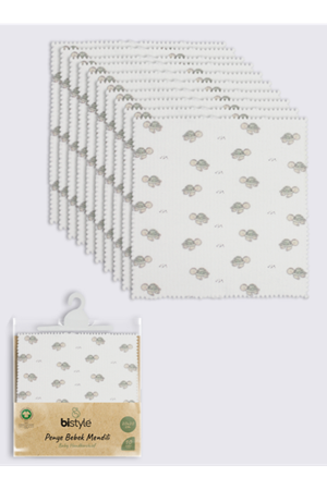 Bistyle Tortoise 20x20 10'Lu Penye Mendil 90163 Ekru