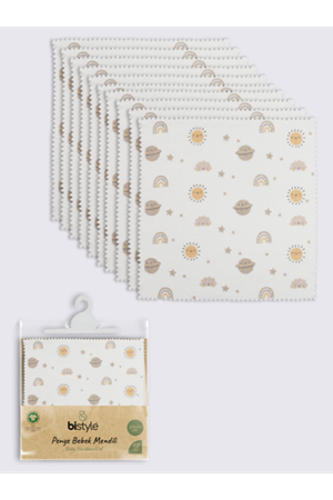 Bistyle Planet 20x20 10'Lu Penye Mendil 90164 Ekru