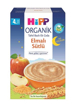 Hipp Organik İyi Geceler Elmalı Sütlü Tahıl Bazlı Ek Gıda 250 Gr