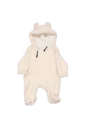Kız Bebek Ekru Kapşonlu Çift Fermuarlı Welsoft Tulum