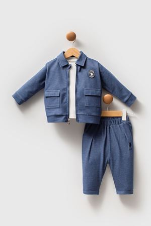 U.S. Polo Assn 3'lü Takım USB2597 Mavi