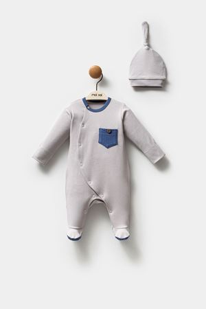 Moi Noi Şapkalı Tulum MNB1250 Gri