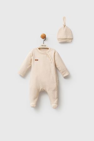 Moi Noi Şapkalı Tulum MNB1248 Bej