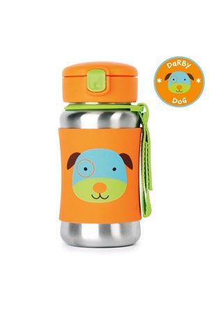 Skip Hop Zoo Pipetli Paslanmaz Çelik Suluk 350 ml Köpek