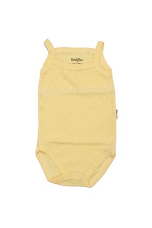 Sarı Jakarlı İp Askılı Çıtçıtlı Zıbın