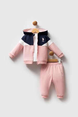 U.S. Polo Assn 3'lü Takım USB2758 Açık Pembe