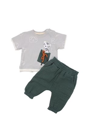 Erkek Çocuk Gri Yeşil Kaplanlı 2'li Takım