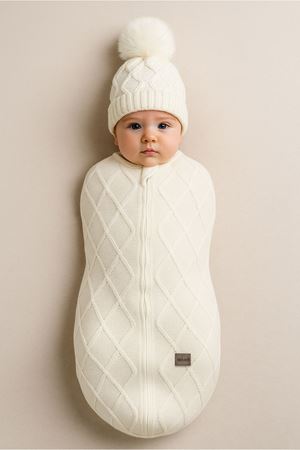 Bistyle Baby İn Swadding Triko Kundak 75108 Ekru