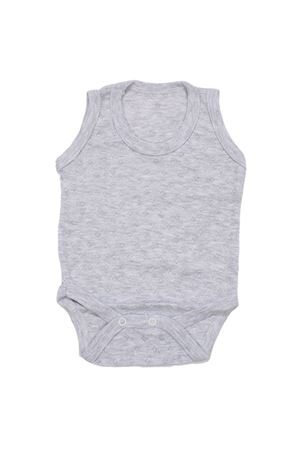 Unisex Gri Jakarlı Askılı Çıt Çıtlı Body Zıbın