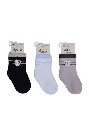 Artı Rudar Aksesuarlı Erkek Bebek Havlu Soket Çorap K45917 Asorti