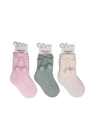 Katamino Ceylan Aksesuarlı Kız Bebek Havlu Soket Çorap 450908 Asorti