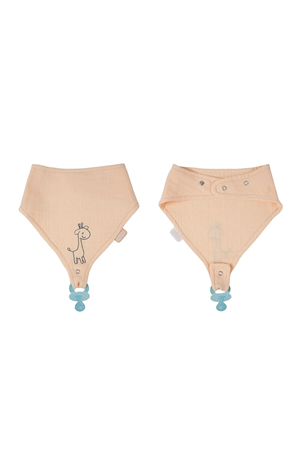 BabyJem Emzik Askılı Müslin Önlük 837 Somon