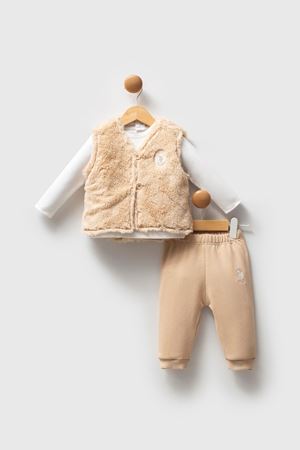 U.S. Polo Assn 3'lü Takım USB2779 Bej