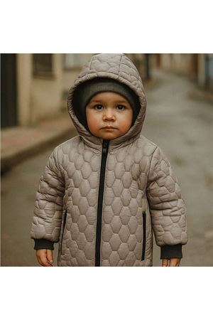 Unisex Vizon İçi Peluş Kapitoneli Mont