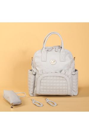 M&Y Kitty Deri Anne Bebek Bakım Sırt Çantası 7271 Gri