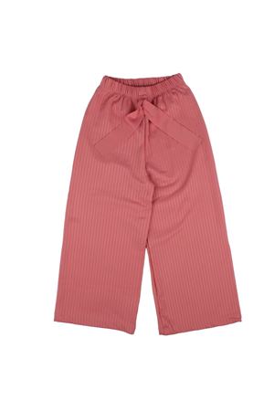 Kız Çocuk Somon Fitilli Bol Paça Tayt Pantolon