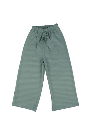 Kız Çocuk Yeşili Fitilli Bol Paça Tayt Pantolon