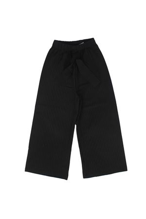 Kız Çocuk Siyah Fitilli Bol Paça Tayt Pantolon