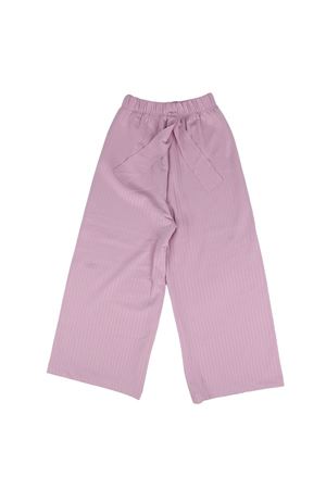 Kız Çocuk Lila Fitilli Bol Paça Tayt Pantolon